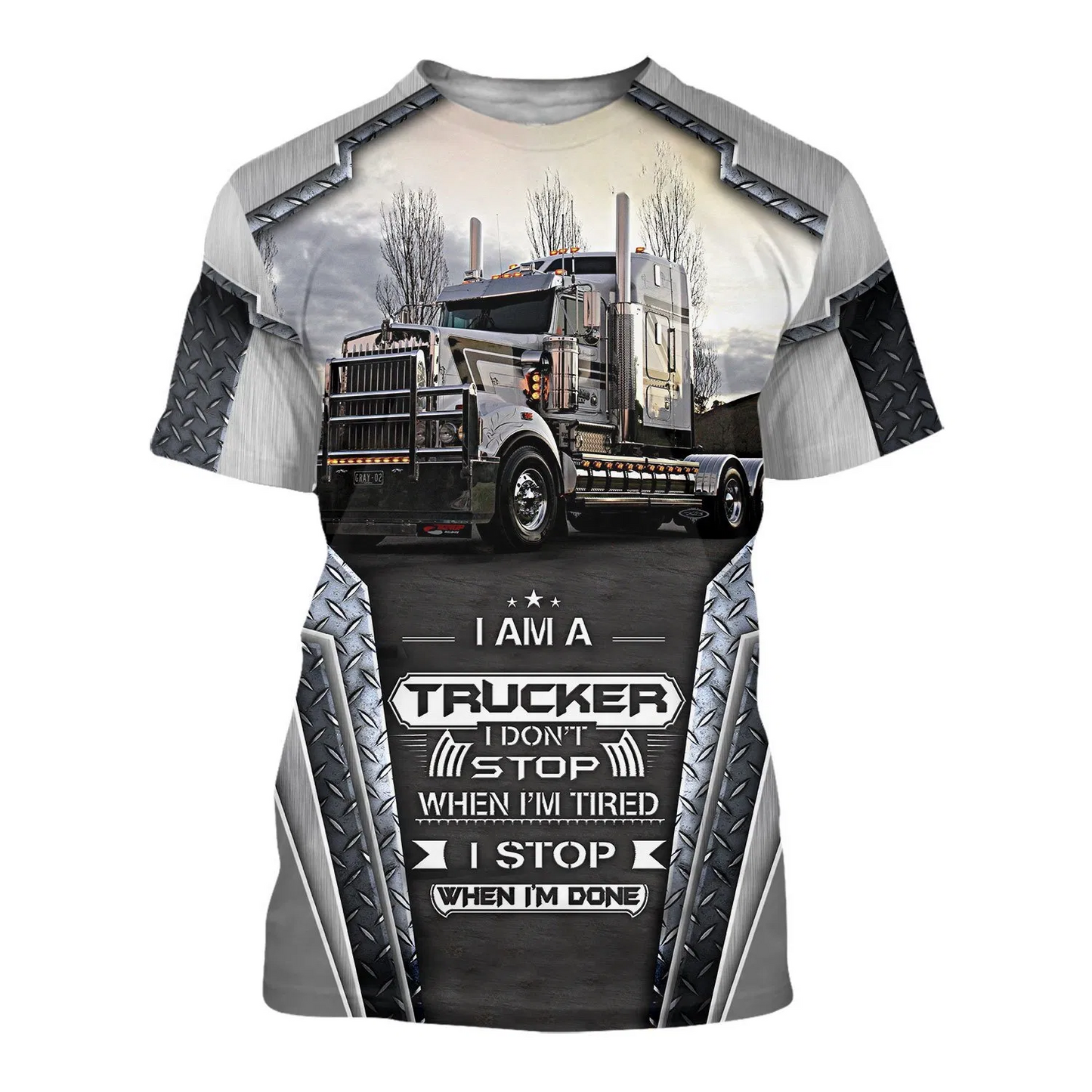 I AM A TRUCKER 3D ALL OVER PRINTED SHIRTS AND SHORT FOR MAN AND WOMEN PL12032006-Apparel-PL8386-T-Shirt-S-Vibe Cosy™