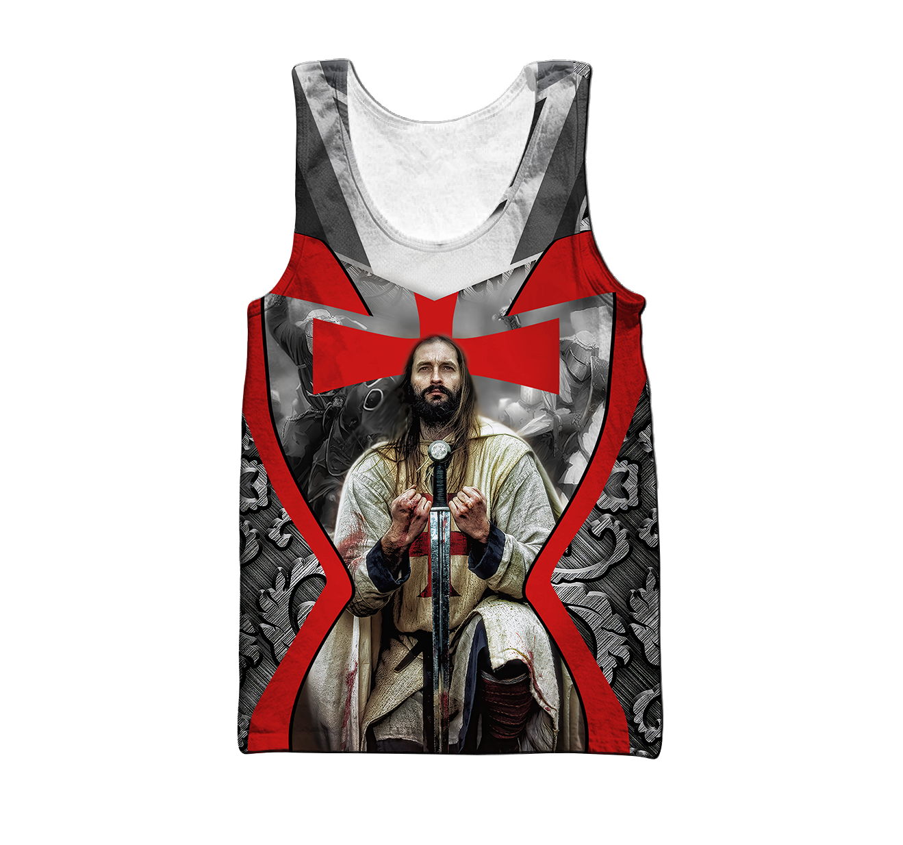 Knights Templar 3D all over printed for men and women PL19082001