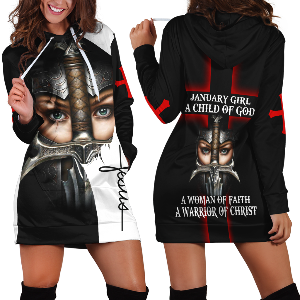 January Girl - I Am A Daughter Of God 3D All Over Printed Shirts For Men and Women TA040205S1-Apparel-TA-Hoodie-S-Vibe Cosy™