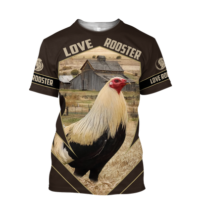 Premium Rooster 3D All Over Printed Unisex Shirts