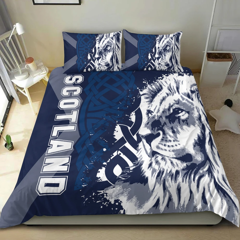 Premium 3D Printed Celtic Lion Scotland Bedding Set MEI