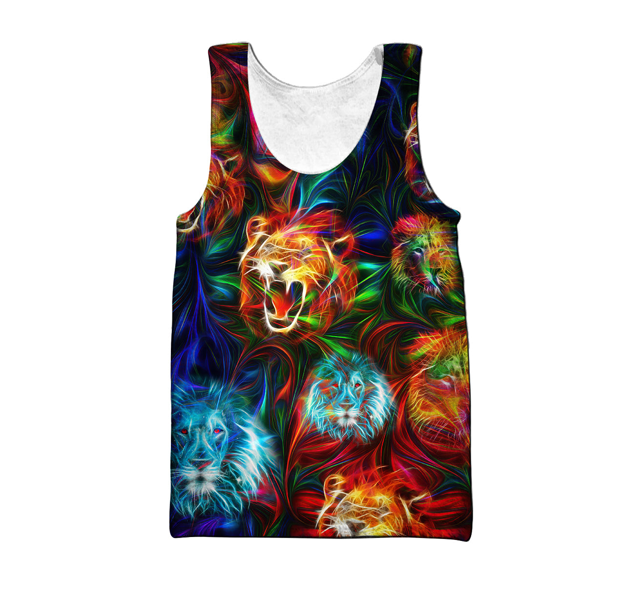 Magic Multicolor Lion Over Printed Hoodie