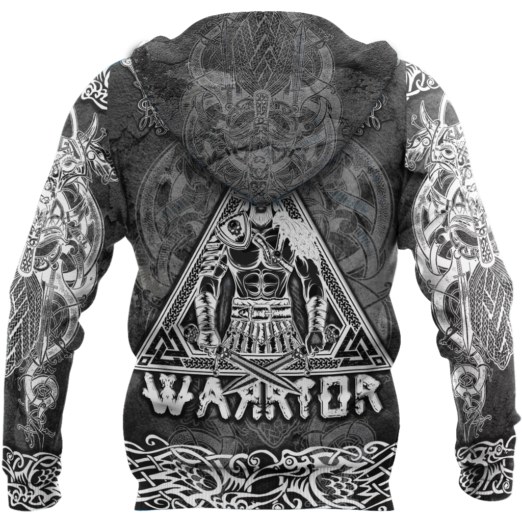 Viking Warriors tattoos 3D all over printed for man and women-Apparel-PL8386-Hoodie-S-Vibe Cosy™