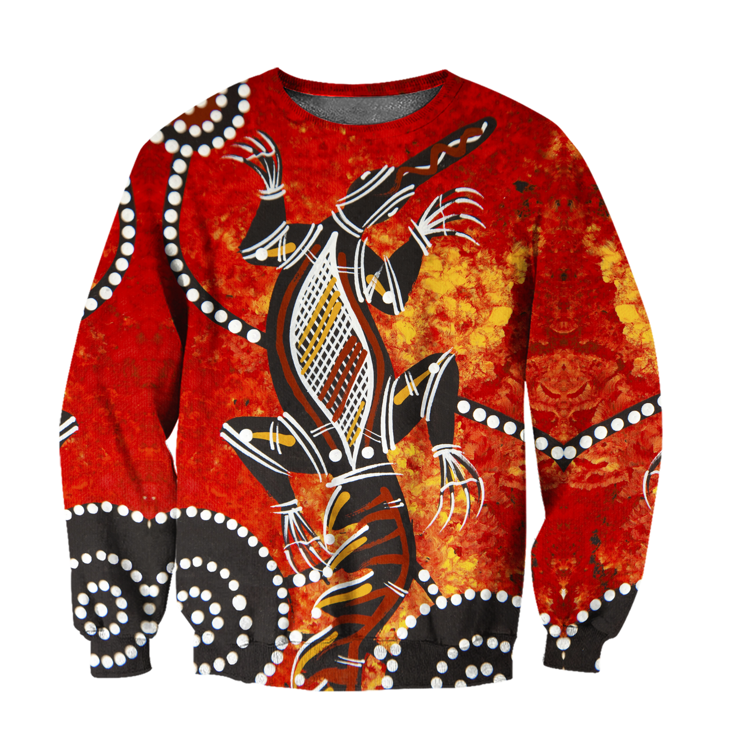 Aboriginal Crocodile Dot Painting Art Shirt For Men And Women