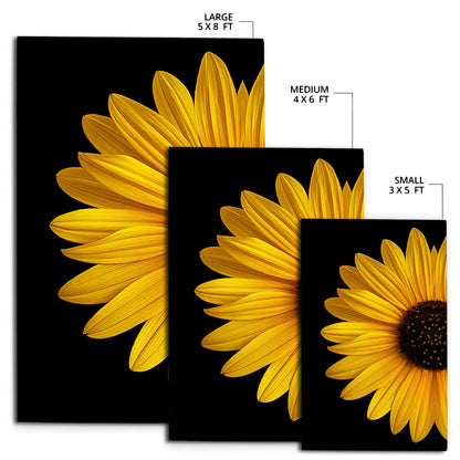 Sunflower In The Night Rug DQB07272002S-TQH-Rug-TQH-S (3'x5')-Vibe Cosy™