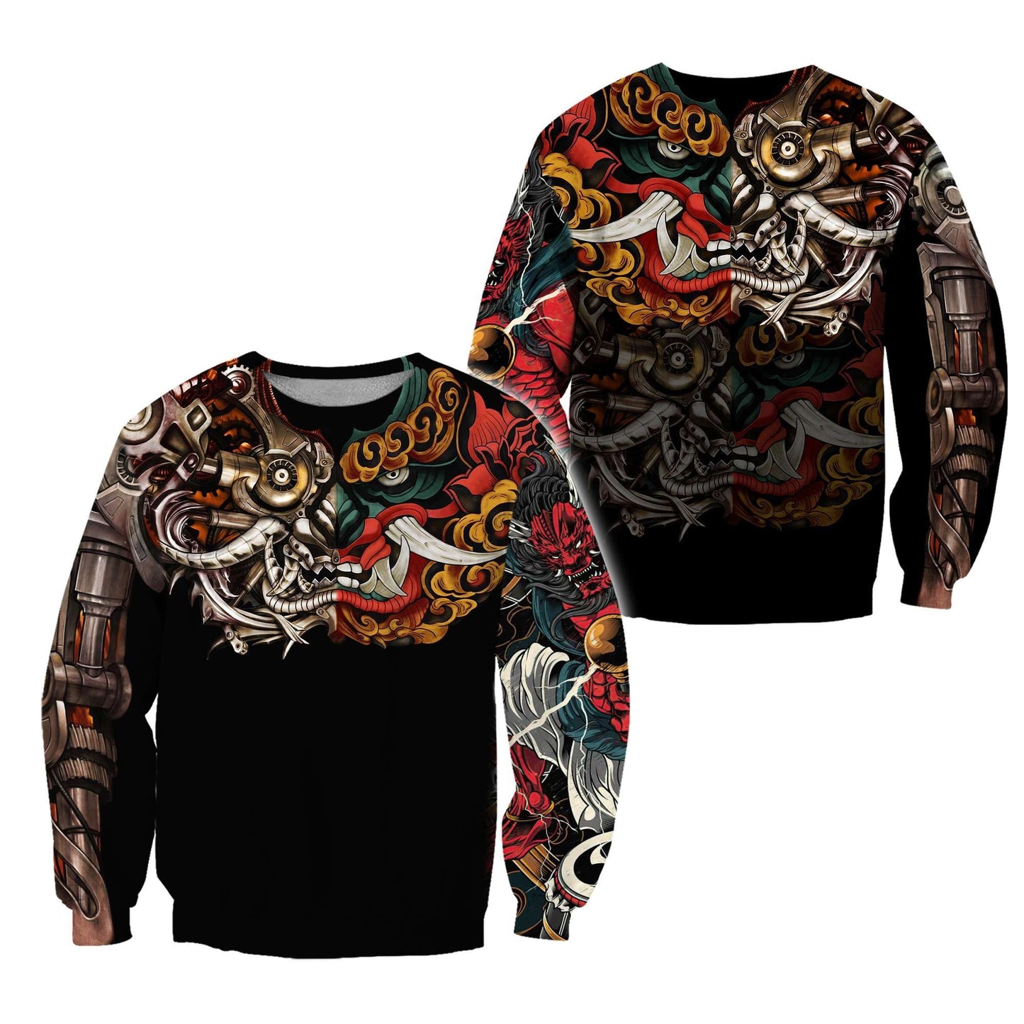 Japan Mask Tattoo 3D All Over Printed Unisex Shirt