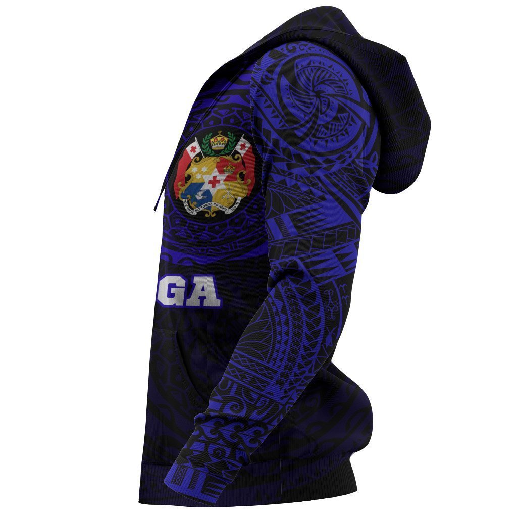 Tonga in My Heart Polynesian Tattoo Style Hoodie Blue-Apparel-Phaethon-Hoodie-S-Vibe Cosy™