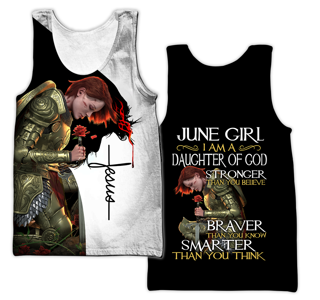 June Girl - I Am A Daughter Of God 3D All Over Printed Shirts For Men and Women Pi250502-Apparel-TA-Tank Top-S-Vibe Cosy™
