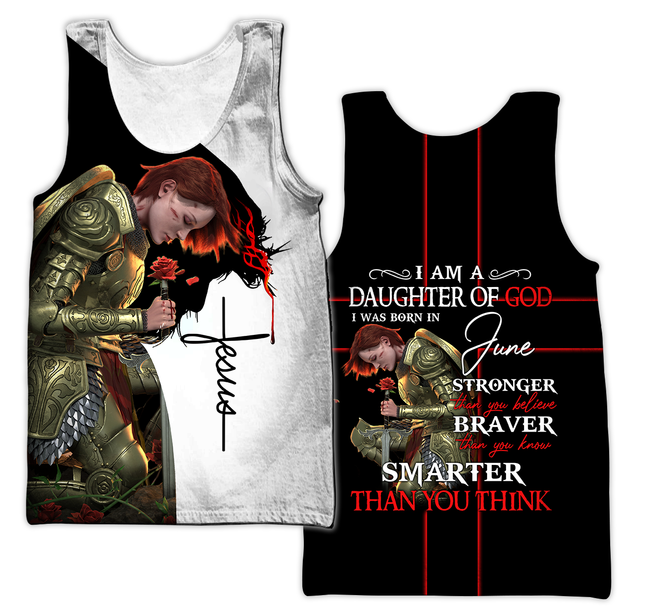 I Was Born In June- I Am A Daughter Of God 3D All Over Printed Shirts For Men and Women Pi250504-Apparel-TA-Tank Top-S-Vibe Cosy™