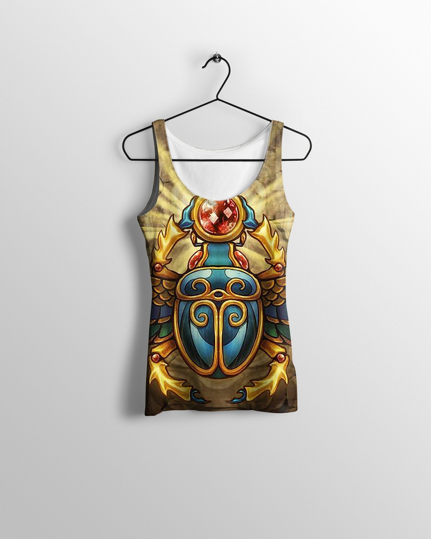 All Over Printed Egyptian Scarabs-Apparel-HbArts-Tank top-S-Vibe Cosy™