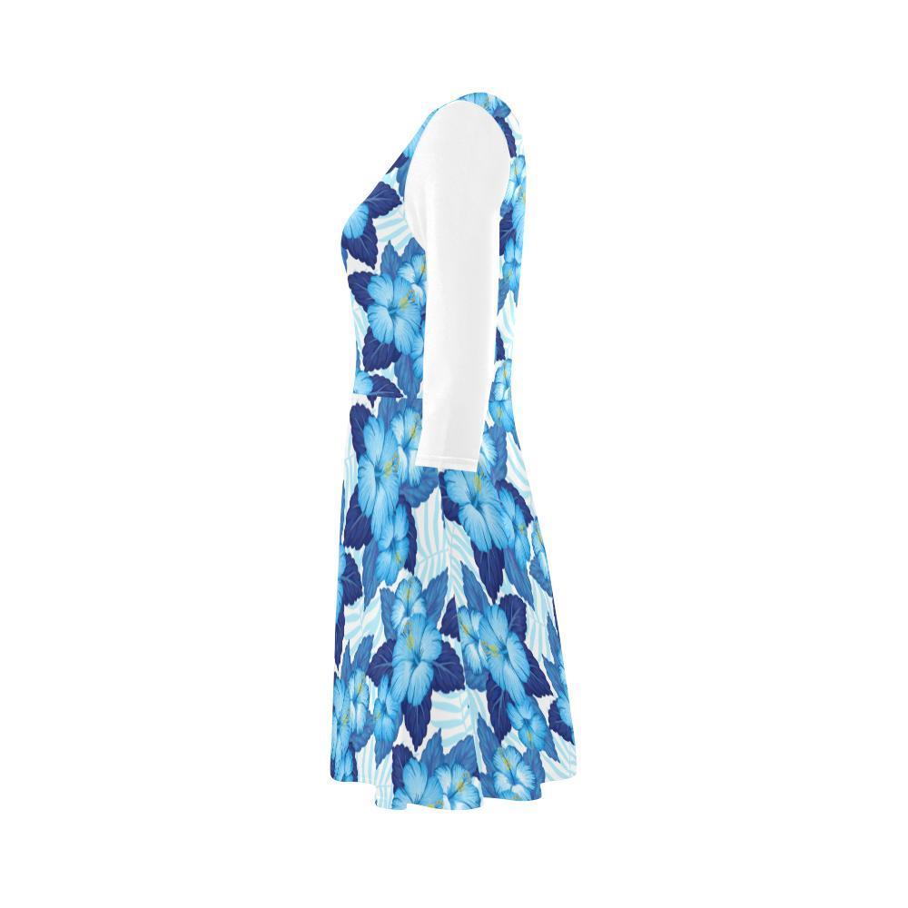 Hibiscus Sundress 05 - AH-SLEEVE SUNDRESSES-e-joyer-XS-White-Sundress-Vibe Cosy™