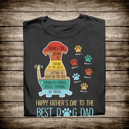 Best Dog Dad Vintage T-shirt Personalized Gift Father's Day