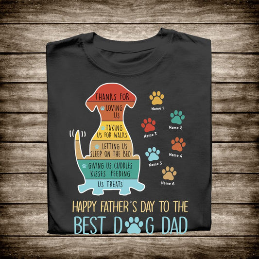 Best Dog Dad Vintage T-shirt Personalized Gift Father's Day