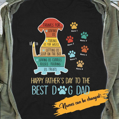 Best Dog Dad Vintage T-shirt Personalized Gift Father's Day