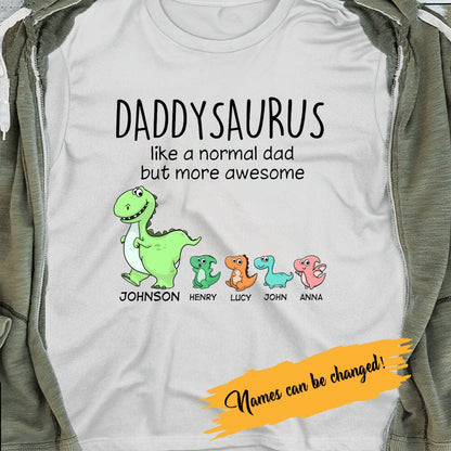 Personalized Gift Father's Day T-shirt Daddy Saurus
