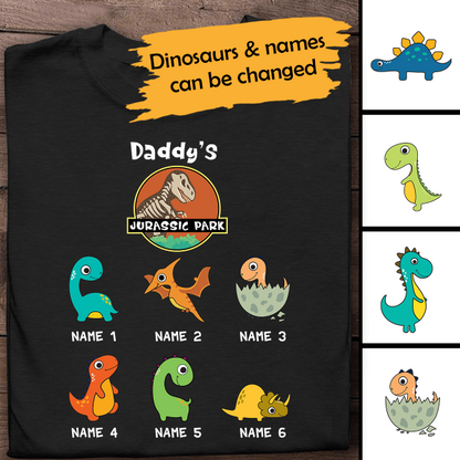 Daddy Jurassic Park Personalized T-shirt Father's Day Gift