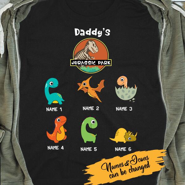 Daddy Jurassic Park Personalized T-shirt Father's Day Gift