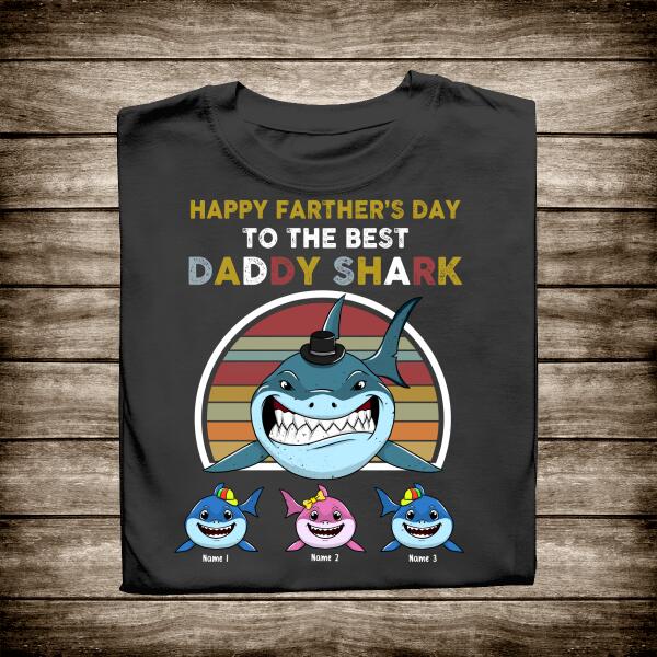 Daddy Shark Personalized T-shirt Amazing Gifts For Shark Lovers