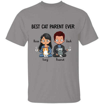 Best Cat Parent Ever Personalized T-Shirt, Gift For Cat Lovers