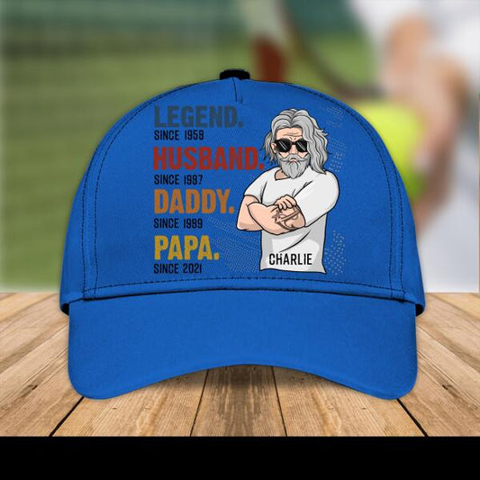 Personalized Print Cap Legend, Husband, Daddy, Papa