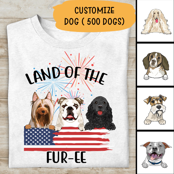 Land Of The Fur Personalized T-shirt For Dog Lover Special Gift For Mom Dad Friends