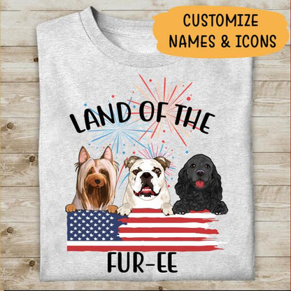 Land Of The Fur Personalized T-shirt For Dog Lover Special Gift For Mom Dad Friends
