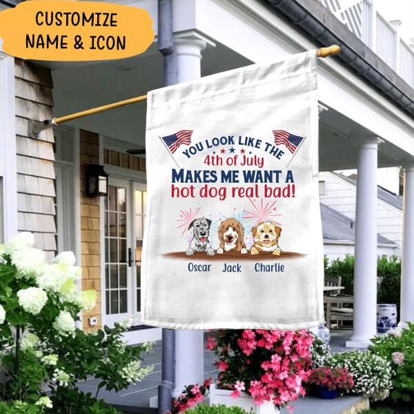 You Look Like Fourth Of July Personalized Flag For Dog Lover Special Gift