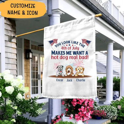 You Look Like Fourth Of July Personalized Flag For Dog Lover Special Gift