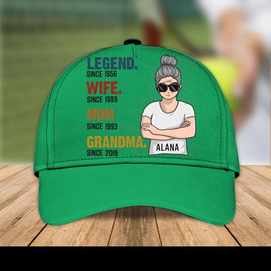 Personalized Full Print Cap For Mom, Best Gift For Family