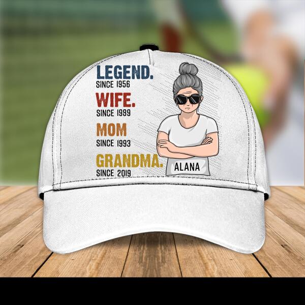 Personalized Full Print Cap For Mom, Best Gift For Family