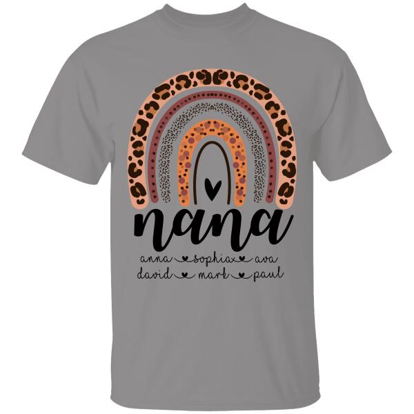 Rainbow Nana Personalized T-shirt Special Gift For Grandma Nana Mother