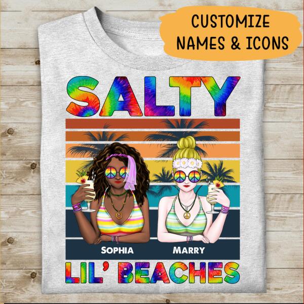 Salty Lil' Beaches Personalized T-shirt Amazing Gift For Friend