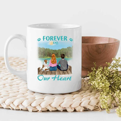 Forever In Our Heart Personalized T-Shirt, Mug, Poster, Canvas Throw Pillow, Special Gifts For Family And Dog Lovers