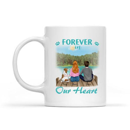 Forever In Our Heart Personalized T-Shirt, Mug, Poster, Canvas Throw Pillow, Special Gifts For Family And Dog Lovers