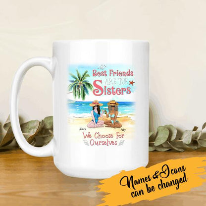 Best Friends Are Sisters We Choose For Ourselves Personalized T-shirt For You And Friends White Mug Fleece Blanket Standard Poster