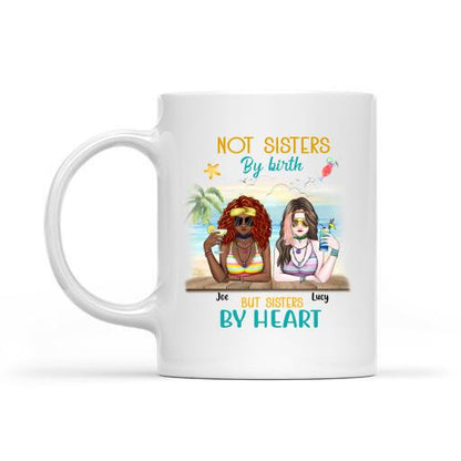 Not Sisters By Heart But Sisters By Birth Personalized T-shirt For You Friends