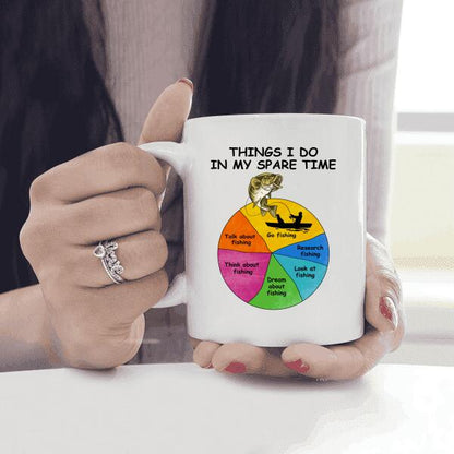 Things I Do In My Spare Time Go Fishing Personalized T-Shirt, Mug, Best Gifts For Friends And Fishing Lovers