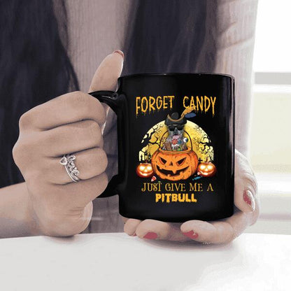 Forget Candy Just Give Me Personalized T-Shirt, Mug, Best Gifts For Dog Lovers And Halloween Occasion