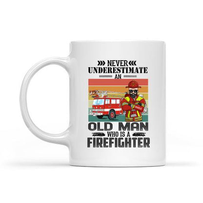 Never Underestimate An Old Man Who Is A Firefighter Personalized T-shirt, Best Gift For Firefighter