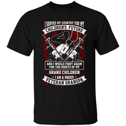 Served My Country For My Children’s Future Personalized T-shirt For Dad Papa Grandpa