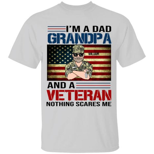 I'm A U.S. Veteran Personalized T-shirt For Dad Papa Grandpa    copy
