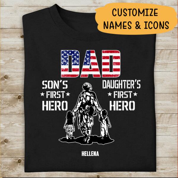 Dad Veteran  Personalized T-shirt, Best Gift For Veterans