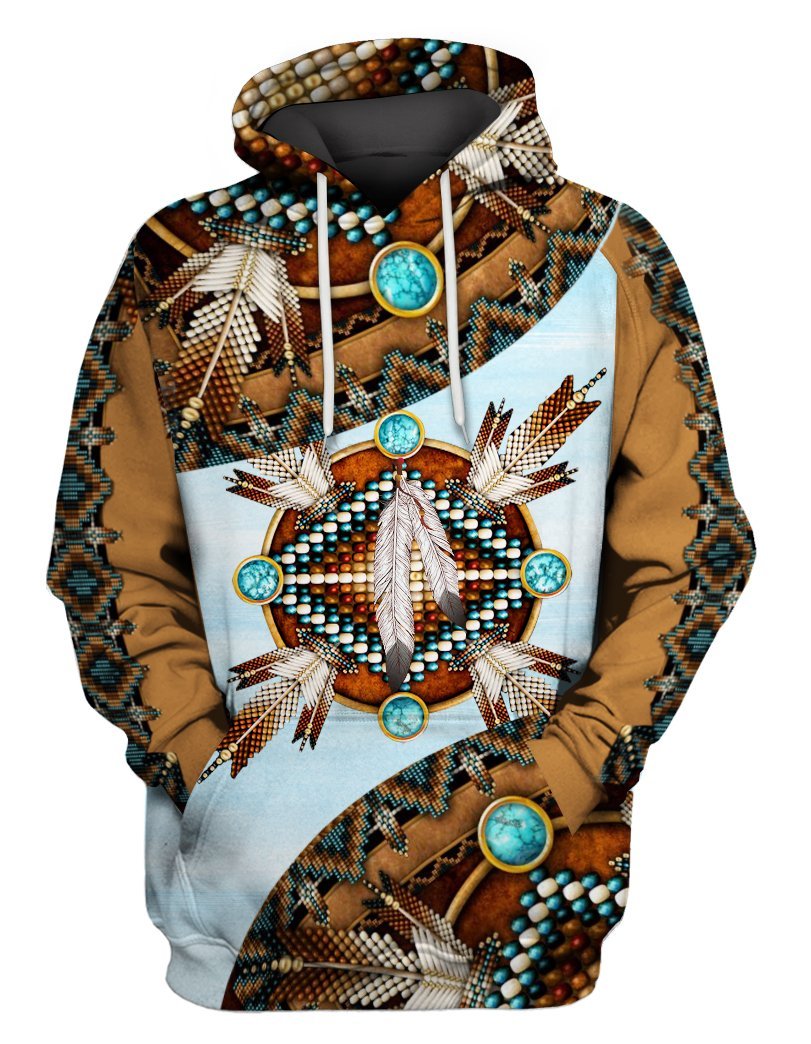 Mandala Brown Native American 3D All Over Printed Unisex Shirts