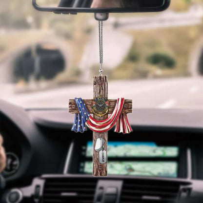 Jesus Veteran Car Hanging Ornament On The Car Special Gift For Friends Dad Papa Grandpa
