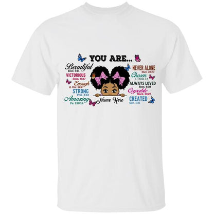 Personalized Name You Are Beautiful T-shirt, Best Gift For Black Girls