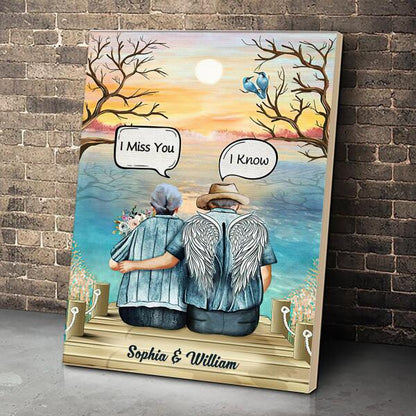 Still Talk About You Widow Old Couple - Memorial Gift - Personalized Custom Poster, Best Gifts For Old Couple