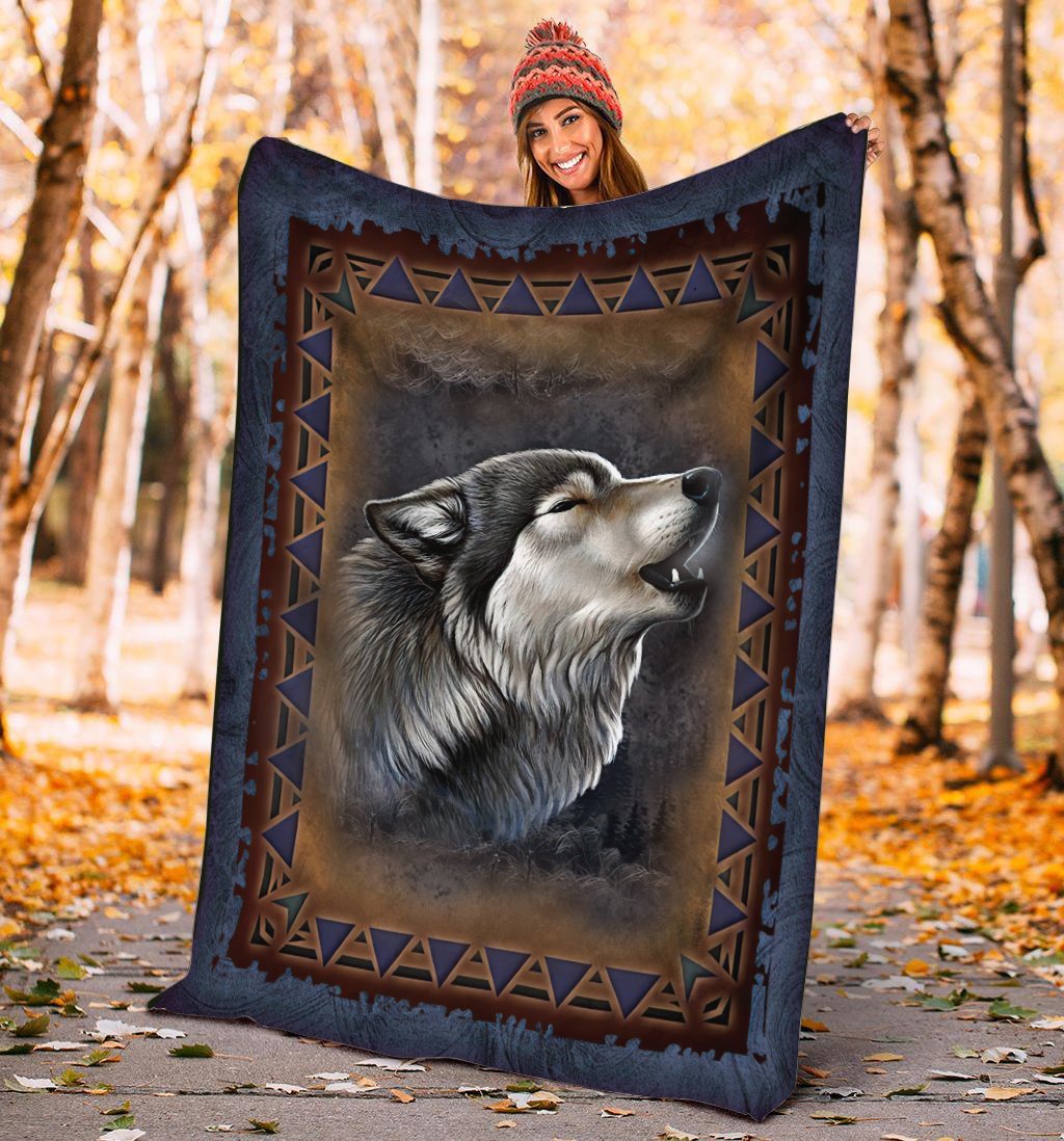 Wolf 3D All Over Printed Blanket