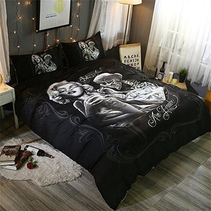 Marilyn Monroe and Skull Bedding Sets - Amaze Style™-Bedding Set