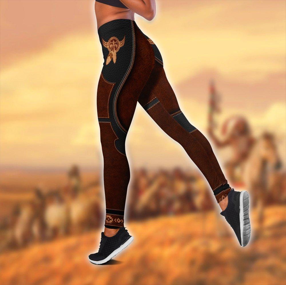 Native American 3D All Over Printed Legging + Hollow Tank