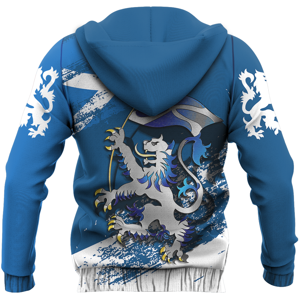 Scottish Rampant Lion Holding The Flag Hoodie HD1236-Apparel-PL8386-Hoodie-S-Vibe Cosy™